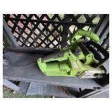 Greenworks Chainsaw and Earthwise 7.5A Blower