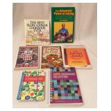 Cookbooks and Crossword Puzzle Book Lot