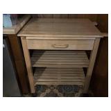Wood Kitchen Cart With Broken Towel Holder