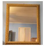 Ornate Gilt Wood Wall Mirror, 35x43'