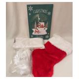 Christmas Stocking, Card, Hat, and Scarf Set