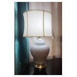 White Porcelain Table Lamp With Shade