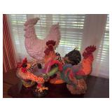 Rooster Figurines and Cookie J