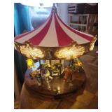 Animated Lighted Carousel Table Lamp