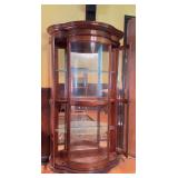 Curved Glass Lighted Display Cabinet 34x16x70