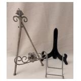 Three Metal and Wood Display Easels