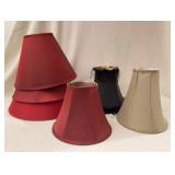 Fabric Lamp Shades Group of Five