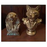 Busts of Pharaoh and Fox with Monocle