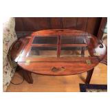 Wood and Glass Butler's Coffee Table