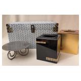 Blue Box, 2 Tissue Box Covers, Candle Stand