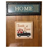 Wall Decor Pair, Truck & Home Quotes, 2 Sizes