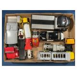 Box Lot Diecast and Tin Toy Trucks