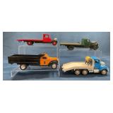 4 Diecast Model Toy Trucks