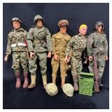 GI Joe Military Action Figures Lot of 5
