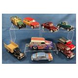 9 Diecast Model Cars and Trucks