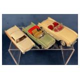 3 Diecast Classic Convertible Cars