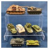 8 Die-Cast Military Tank Models