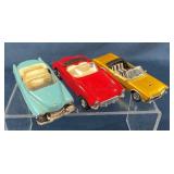 3 Diecast Convertible Model Cars