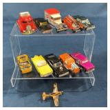 11 Mixed Diecast Cars and Plane