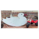 Swan Toy Rocker and Red Tricycle