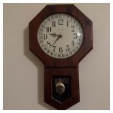 Verichron Wooden Pendulum Wall Clock