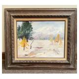 Roy Lynn 1979 Landscape Oil Painting Framed