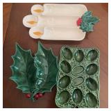 3 Christmas Entertaining Dish Pieces