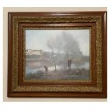 Corot Style Framed Landscape Oil Painting 26ï¿½x30ï¿½