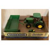 John Deere Toy Tractor, Trailer, Mower Set