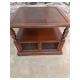 Square Wooden Side Table With Storage