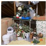 Artificial Flowers, Vases, and Planters Lot
