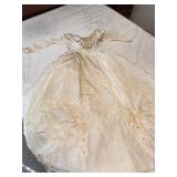 Satin Wedding Dress With Beaded Lace, Stained