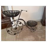 Metal Tricycle Plant Stand with Leaf Design