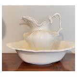 Arnel's Ceramic Pitcher and Basin Set White