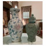 Asian Style Vases, 14.5' and 13.5' Tall