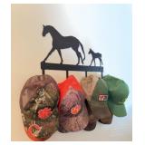 Four Baseball Caps, Clemson, John Deere, TSC
