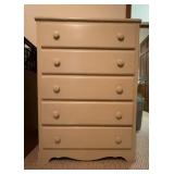 Five-Drawer Beige Dresser, 30x16x32 Inches