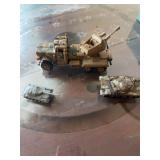 3 Diecast Military Vehicles and Tanks
