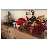 Christmas Decor Lot With Ornaments