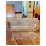 Glass Refrigerator Tray with Embossed Lid