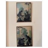 Framed Silhouette Prints, Pastoral Scene