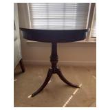 Federal Style Barrel Table, Wood Tripod Base