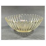 1950s Federal Glass Yellow Trim Ribbed Bowl