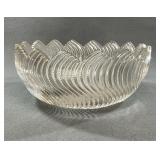 Early American Pressed Glass Diamond Point Bowl