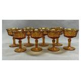 Indiana Glass Whitehall Amber Goblets, Set of 8