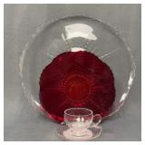 Martinsville Radiance Platter, Plate, Teacup Set