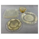 Yellow Depression Glass 5-Piece ï¿½Samplerï¿½ Set