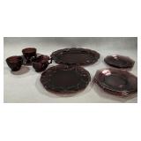Vintage Amethyst Glass Tableware Set, 1930s-60s