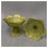 Westmoreland Lotus Convertible Candle Holders Pair