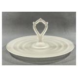 Indiana Glass Satin Frosted Sandwich Tray